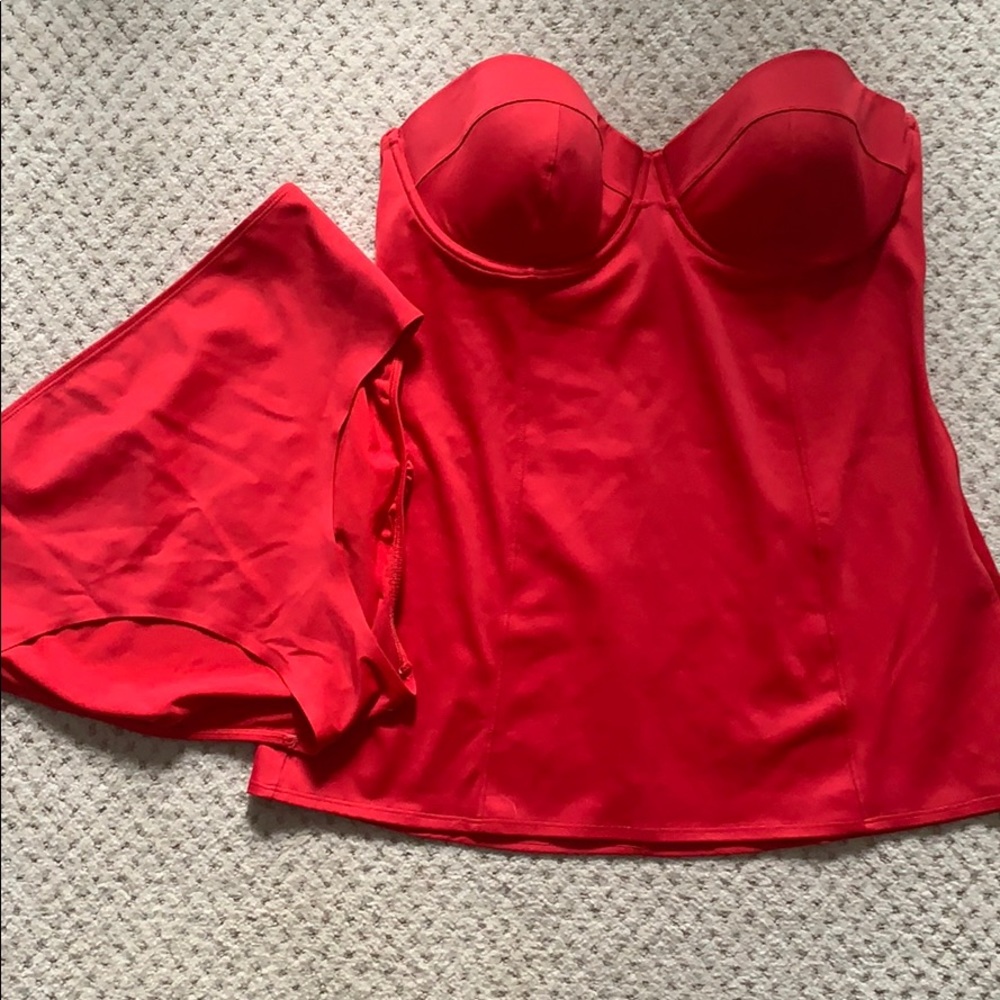 Spanx two piece bathing suit.